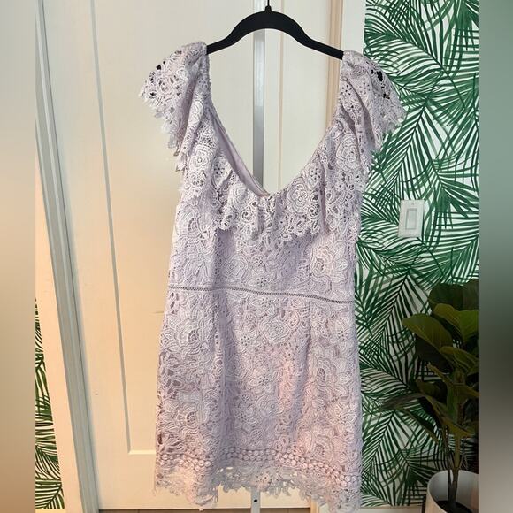 Saylor Lilac Adwoa Lace Overlay Dress XL - Picture 2 of 11